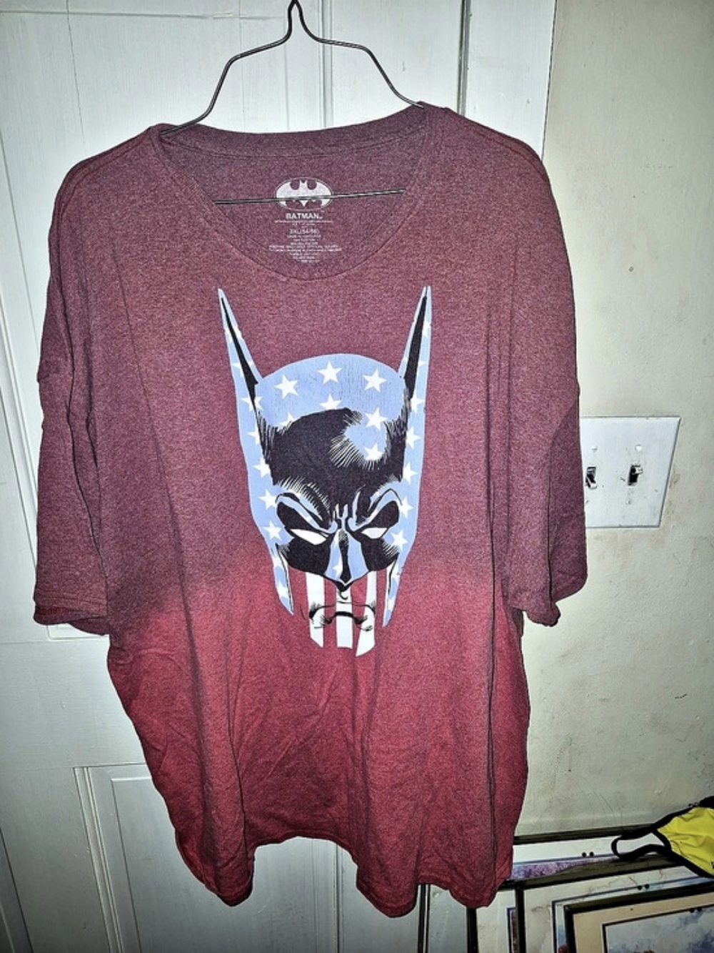 Batman Graphic Short Sleeve Tee 2XL Red